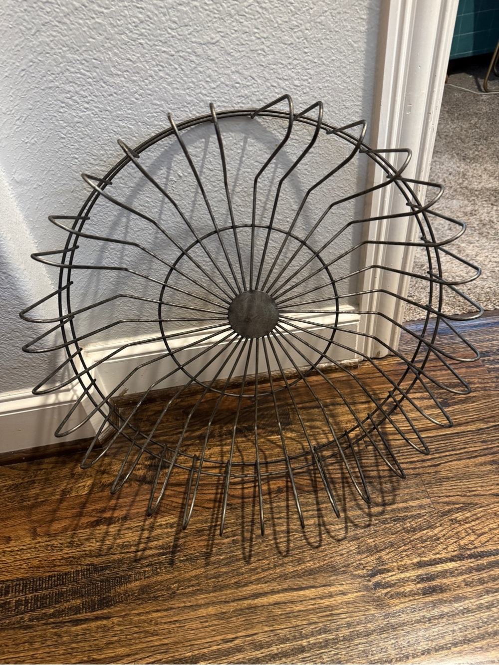 French Round Plate Rack Wire Decorative Bowl - Industrial Metal